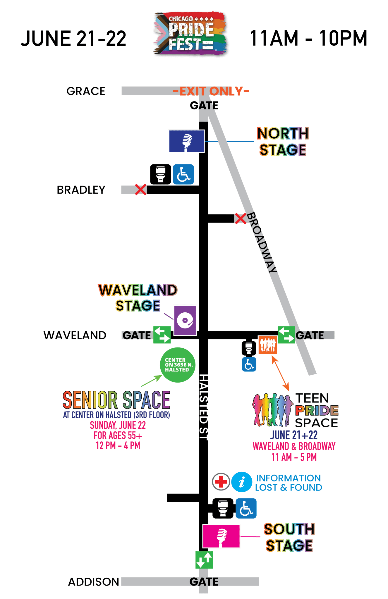 Pride Fest 2024 Map Poster 11x17 Public Map
