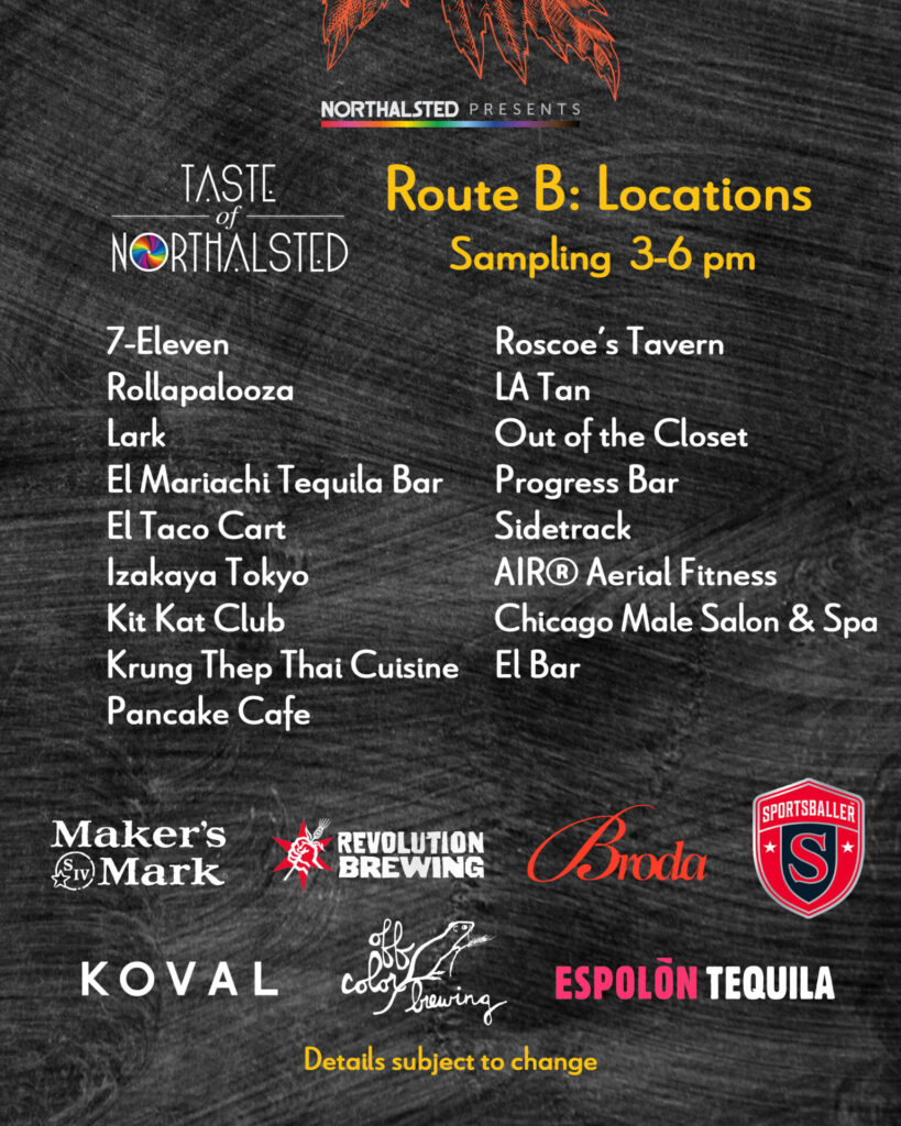 TON26 Fall Taste of Northalsted MISC 0917 Route B