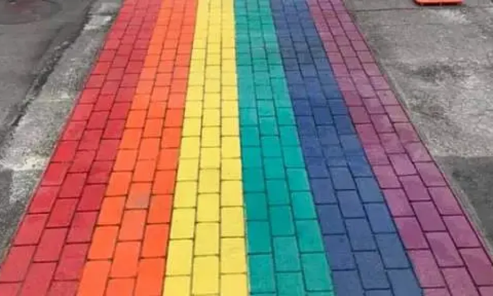 Boystown rainbow crosswalk