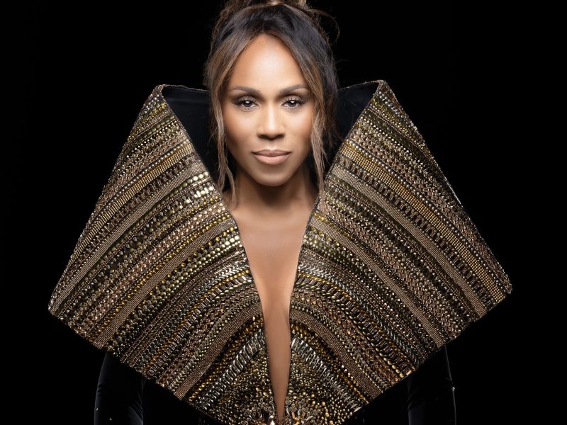 Deborah Cox up close black and gold