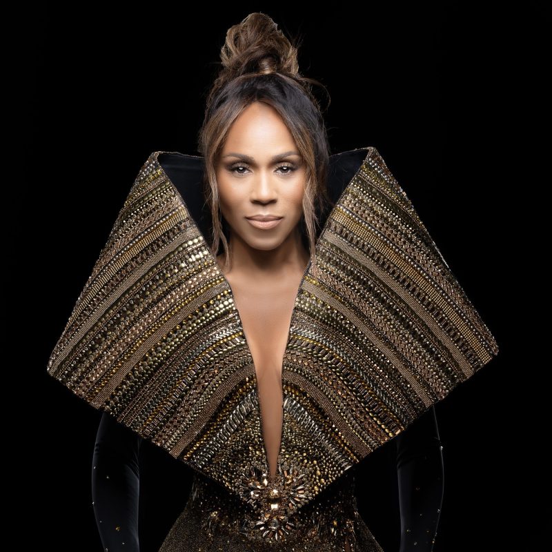 Deborah Cox up close black and gold